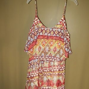 colorful pattern sun dress